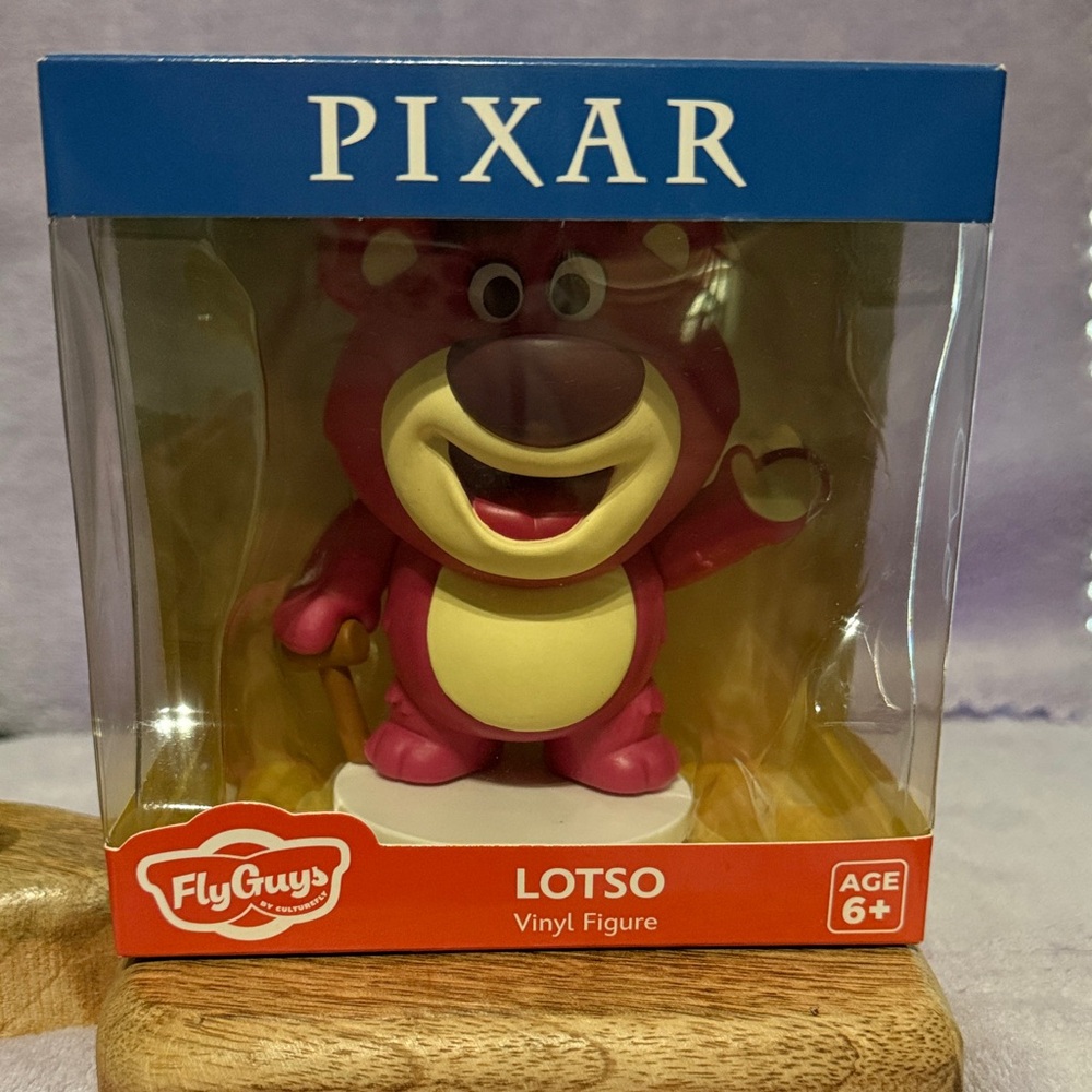 Pixar FlyGuys Lotso Vinyl Figure - Pink & Cream Collectible